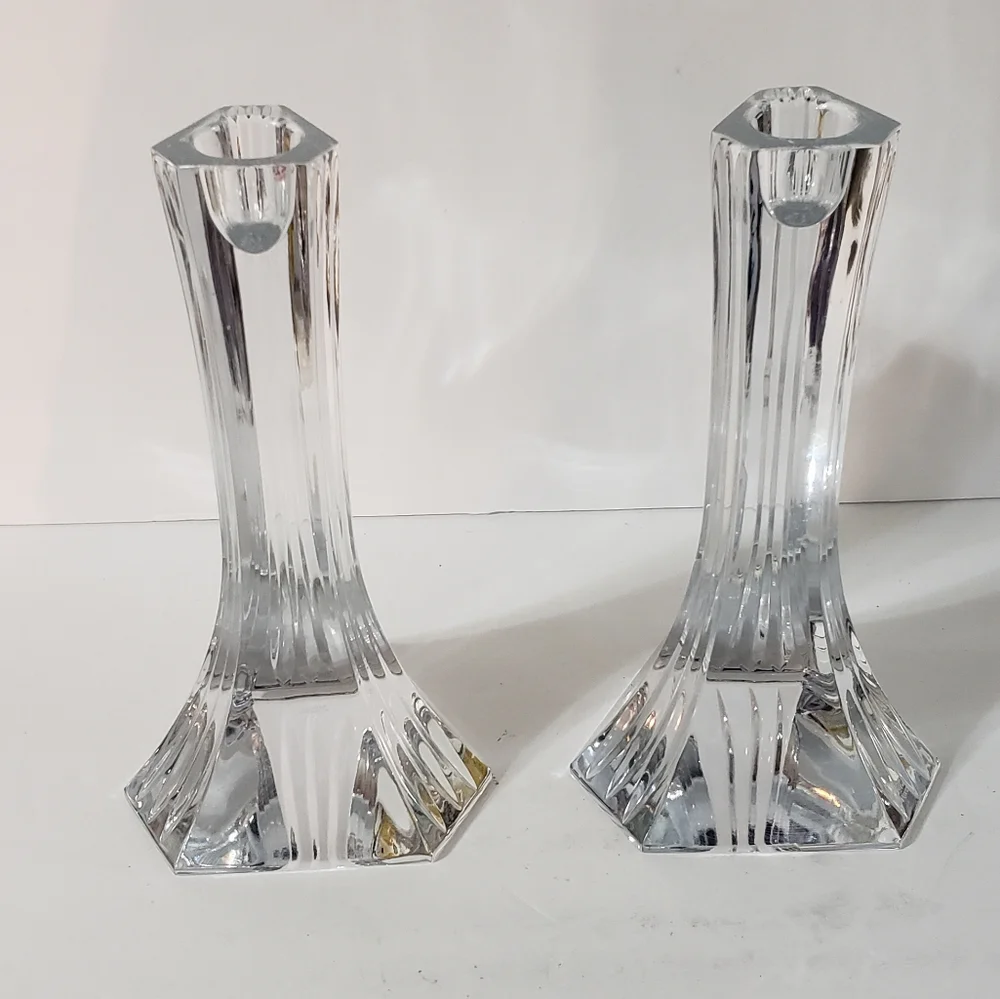 Miller Rogaska Crystal Candlestick Holders Set